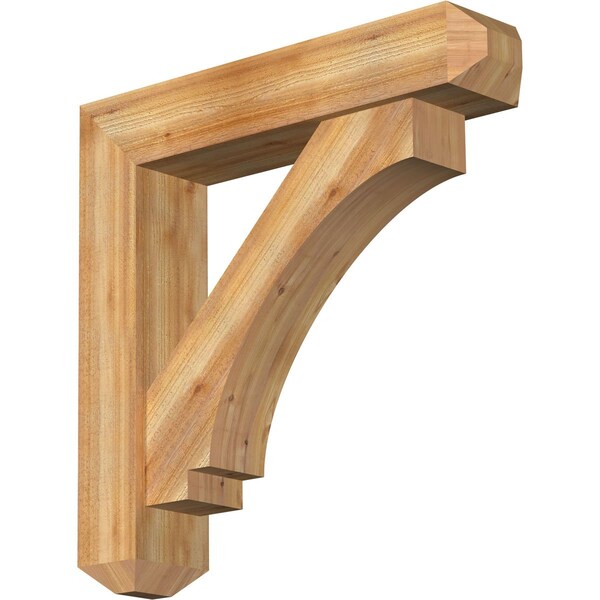 Ekena Millwork Imperial Craftsman Rough Sawn Bracket w/ Offset Brace, Western Red Cedar, 8"W x 38"D x 38"H BKT0806X38X38IMP04RWR - main